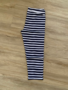 NWOT Striped Capri Leggings, XL(12)