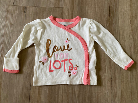 Gerber 'love you lots' Long Sleeve, 0-3M