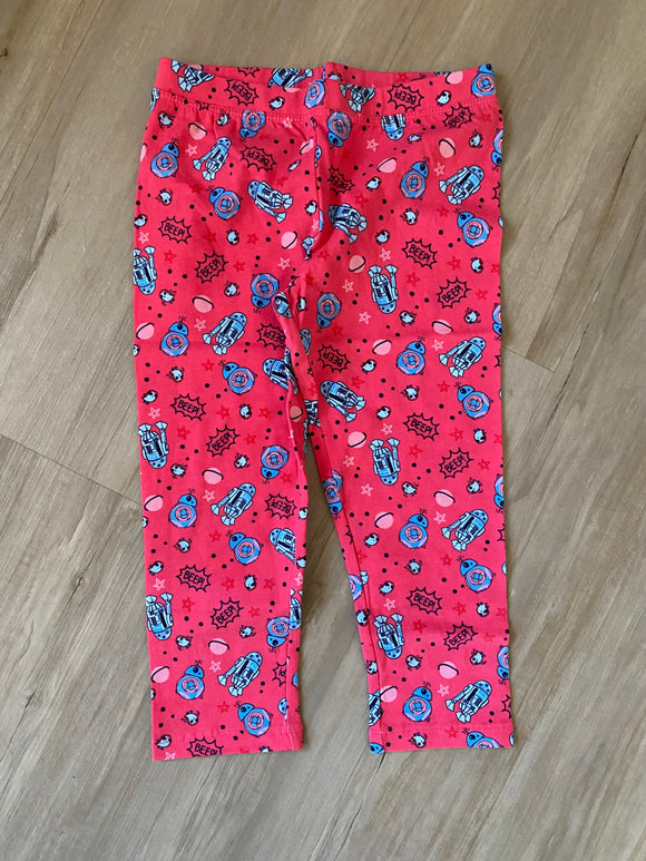 NWOT Pink Star Wars Capri Leggings, M(8)