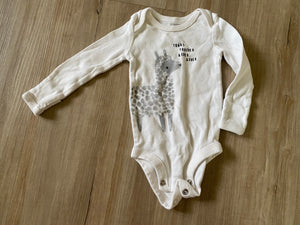 Carter's 'Yours Forever' Llama Long Sleeve Onesie, NB