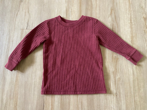 Garanimals Maroon Rib Knit Long Sleeve, 18M