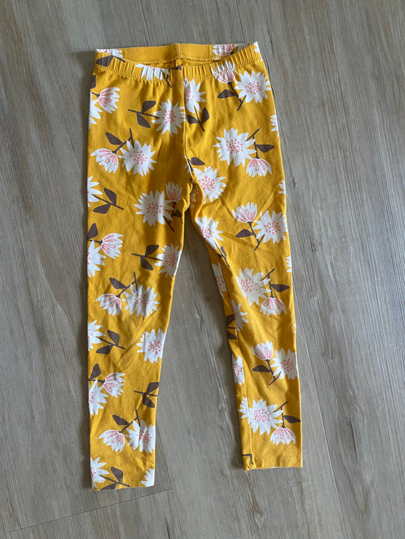 Cat & Jack Yellow Floral Leggings, 5T