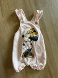 Disney Baby Pink Minnie Overalls, 6/9M