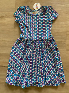 NWT DotDot Smile Blue & Purple Craze Cap Dress, 3/4