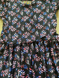 NWT Colored Leaves Cap Dress, 5/6