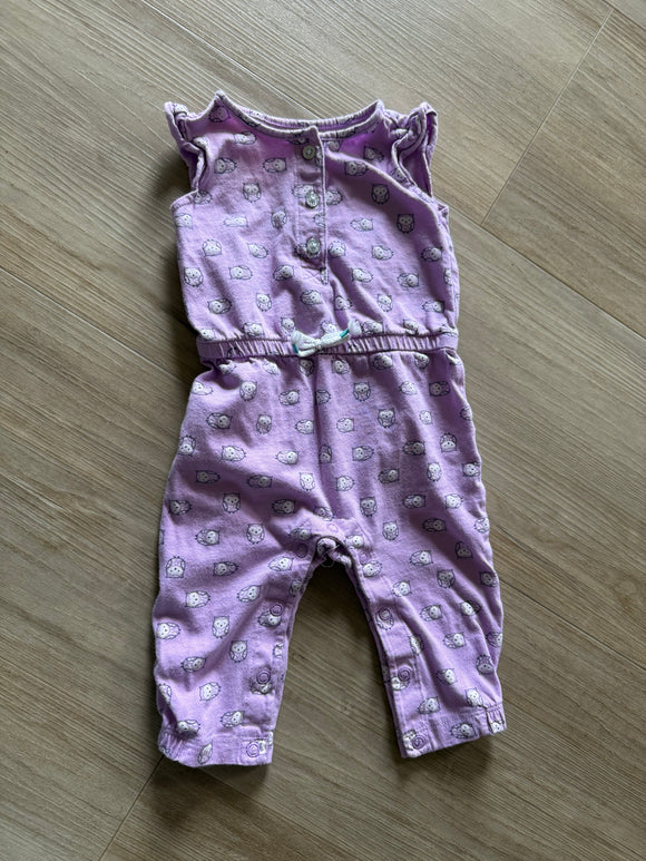 Carter's Purple Owl Jumpsuit, 3-6M