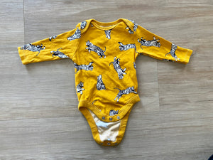 Tiger Long Sleeve Onesie, 3-6M