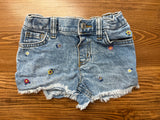 Cat & Jack Embroidered Denim Shorts, 2T