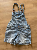 Vigoss Light Wash Denim Shorts Overalls, M (10-12)