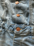 Vigoss Light Wash Denim Shorts Overalls, M (10-12)