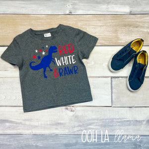 Red, White, & Rawr Tee, 6-12M, 12-18M, 5T