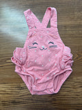 Carter's Pink, Animal Bloomer Overalls, 3M