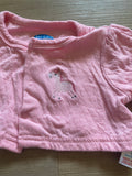 Bon Bebe Pink Unicorn Cardigan, 12M