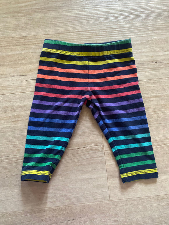 Primary Rainbow Striped Leggings, 3-6M