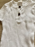 Boutique White Rib Knit Onesie, 80 (12-18M)