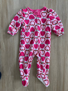 Fleece Heart Apple Sleeper, 12M