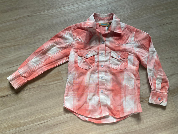 Wrangler Pink Plaid Button Down, XXS (2-3T)