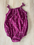 Purple Tie-Shoulder Romper, 18-24M