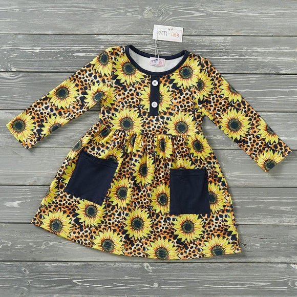 P+L Sunflower Safari Dress, 2T, 3T, 4T, 5, 6/6X, 7/8, 10/12