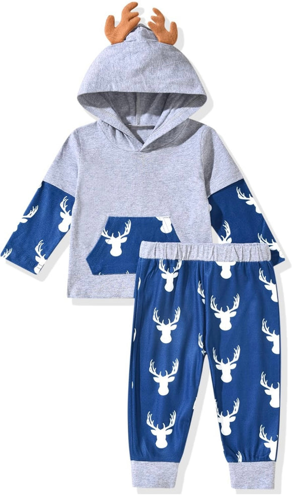 New Boutique Deer Sweatsuit, 100 (18-24M)