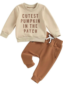 New 'Cutest Pumpkin in the Patch' Sweats Set, 0-6M