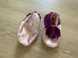 Pink Velour Slip Ons, 0-6M