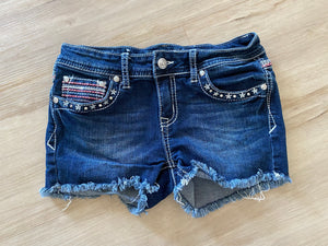 Grace in LA American Flag Denim Shorts, 16