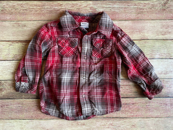 Red & Brown Flannel, 6-12M