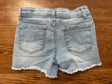 Studio V Embroidered Pink Flower Denim Shorts, 7