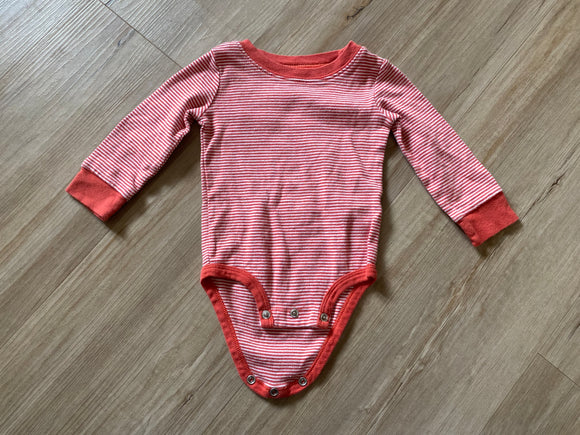 Carter's Orange Striped Onesie, 12M