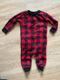 Wild & Cozy Buffalo Plaid Moose Bodysuit, 3-6M