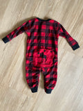 Wild & Cozy Buffalo Plaid Moose Bodysuit, 3-6M