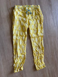 Mini Boden Yellow, White Flower Woven Joggers, 7Y
