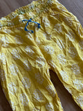 Mini Boden Yellow, White Flower Woven Joggers, 7Y