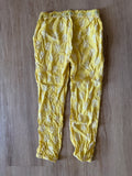 Mini Boden Yellow, White Flower Woven Joggers, 7Y