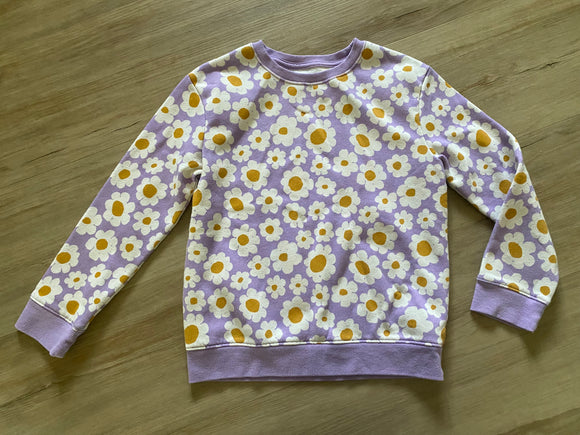 Cat & Jack Purple Floral Pullover, L(10/12)