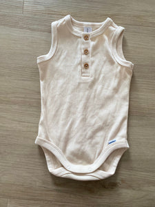 NWOT Cream Tank Onesie, 3-6M