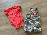 Carter's 'Cute Little Guy' Camo Overall Set, 3M