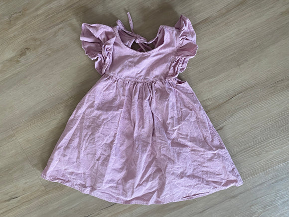 Light Purple Cotton Dress, 110 (4T)