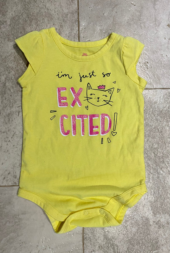 'Ex-Cat-Cited!' Onesie. 6M