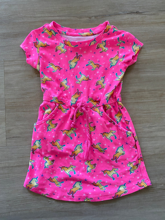 Pink Unicorn Dress, 2T