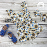 Boutique Sunflower Romper, 2T