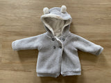 Grey Knitted Sherpa Lined Cardigan, 6M