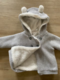 Grey Knitted Sherpa Lined Cardigan, 6M