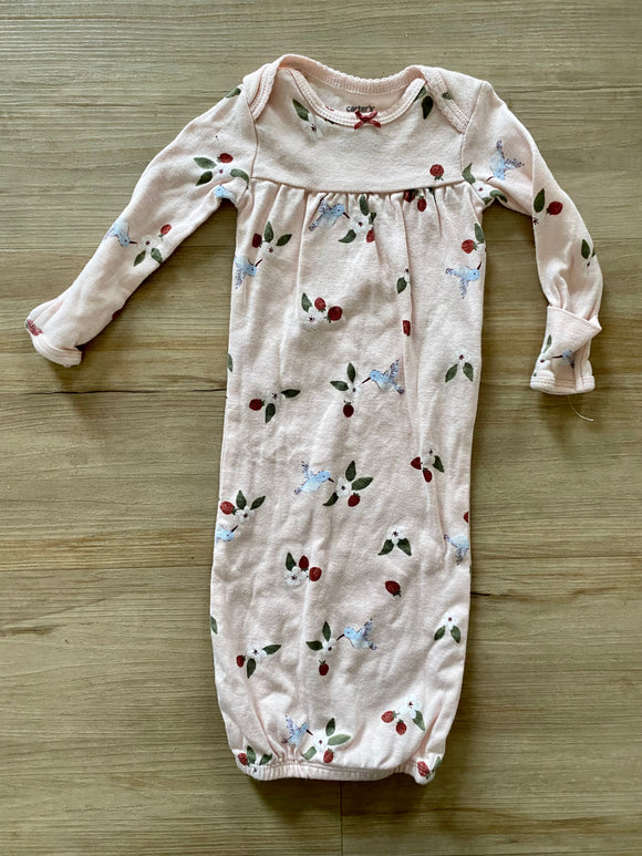 Pink, Hummingbird Sleep Gown, NB