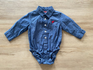 Wrangler Denim Button Down, 6-9M