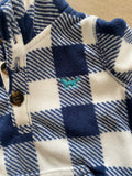 Blue/ White Checkered Fleece Pullover, 9M