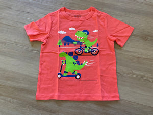 NWOT Children's Place Salmon Dinosuar T-Shirt, 2T, 3T, 4T, 5T