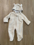 Mud Pie Fleece White Bear Bodysuit, 3-6M