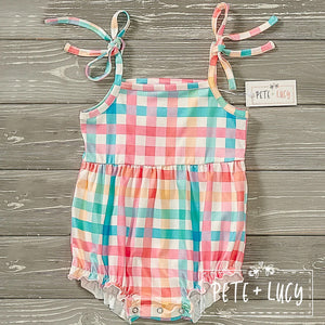 Summertime Gingham Romper, 9-12M & 12-18M